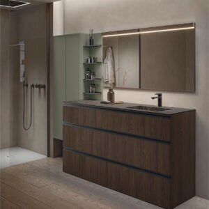 Composició Modular K|503 | Fusta Brown Querkus i Encimera Pivsolid | Kyrya