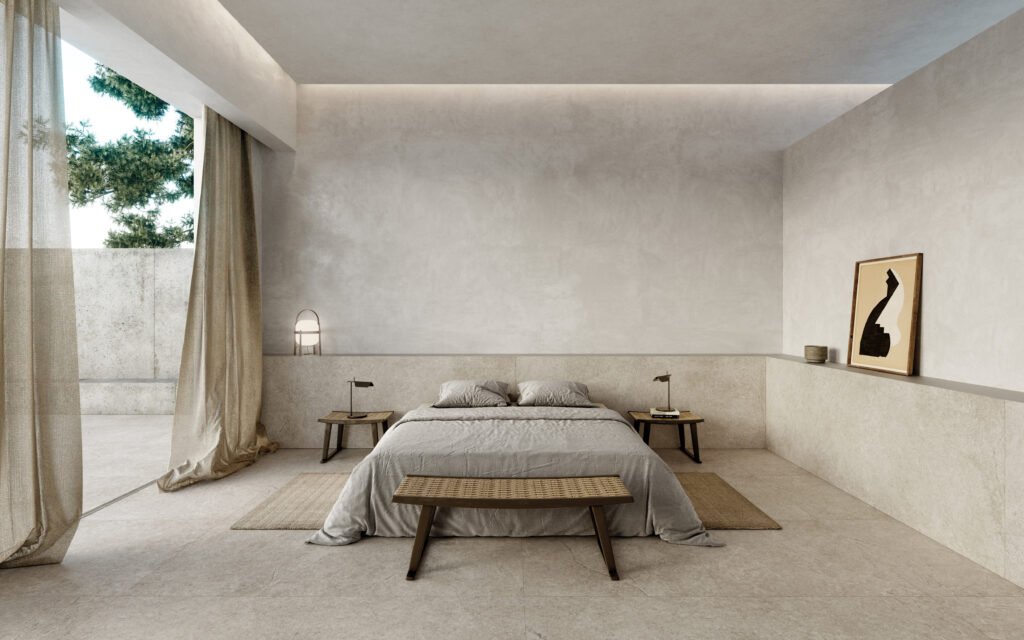 Sèrie Alchemy Porcelain | Porcellànic Mat · 100x100 cm / 50x100 cm | Peronda — ambient 12