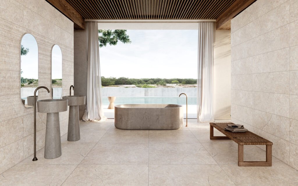 Sèrie Alchemy Porcelain | Porcellànic Mat · 100x100 cm / 50x100 cm | Peronda — ambient 8