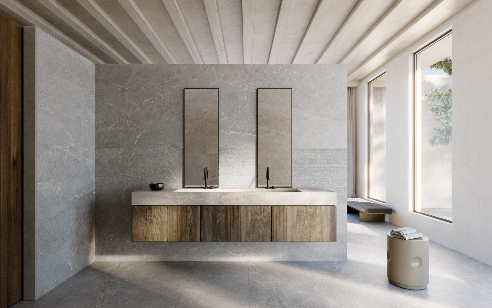 Sèrie Alchemy Wall | Pasta Blanca Mat · 33,3x100 cm | Peronda