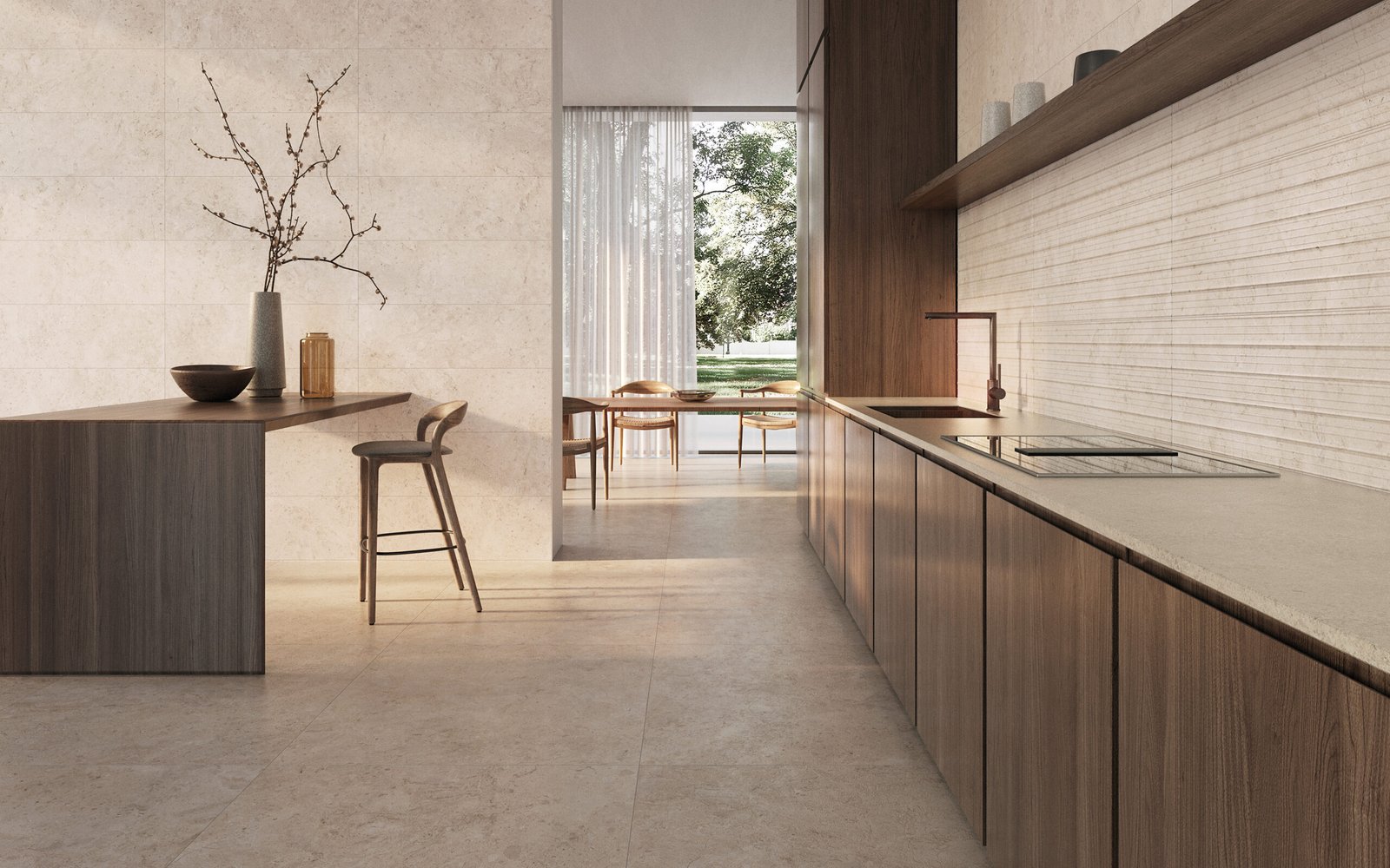 Sèrie Ardara Wall | Pasta Blanca Mat · 33,3x100 cm | Peronda