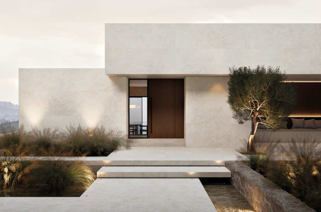Sèrie Ardara Porcelain | Porcellànic Mat · 100x100 cm / 100x275 cm | Peronda — ambient 1