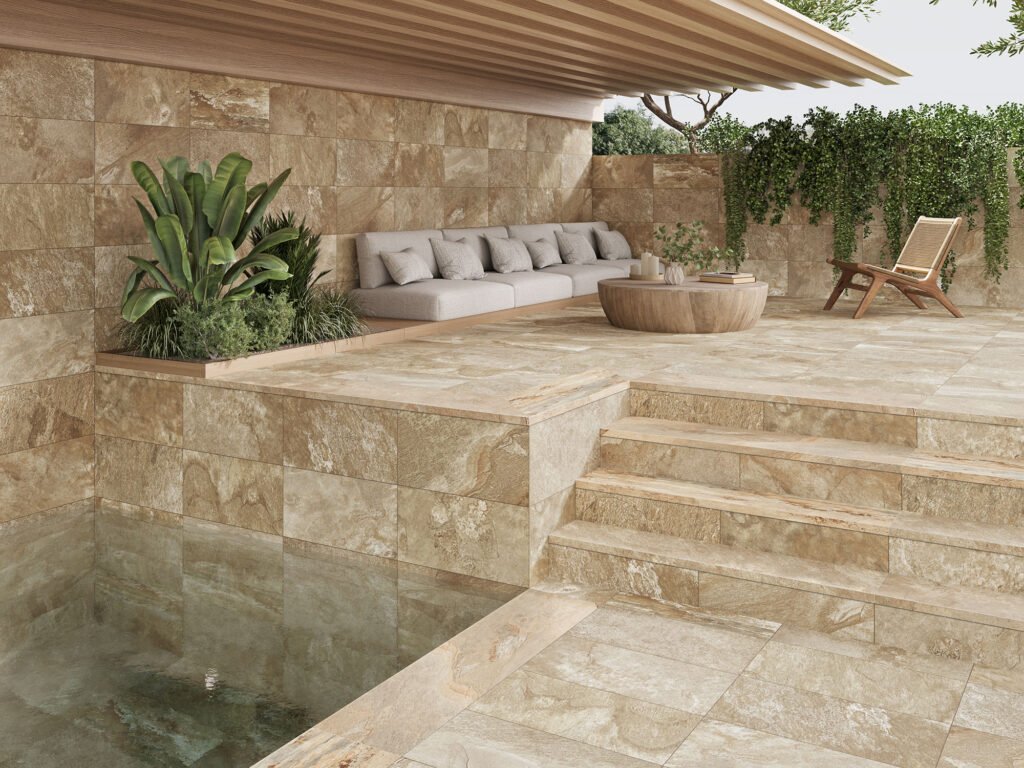 Sèrie Aspen | Porcellànic Mat · 30x60 cm / 20x20 cm / 60x120 cm … | Mykonos — ambient 4
