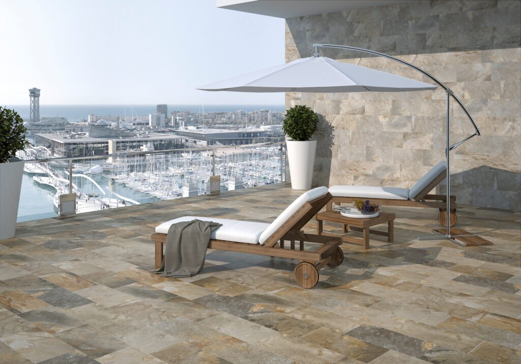 Sèrie Aspen | Porcellànic Mat · 30x60 cm / 20x20 cm / 60x120 cm … | Mykonos — ambient 10