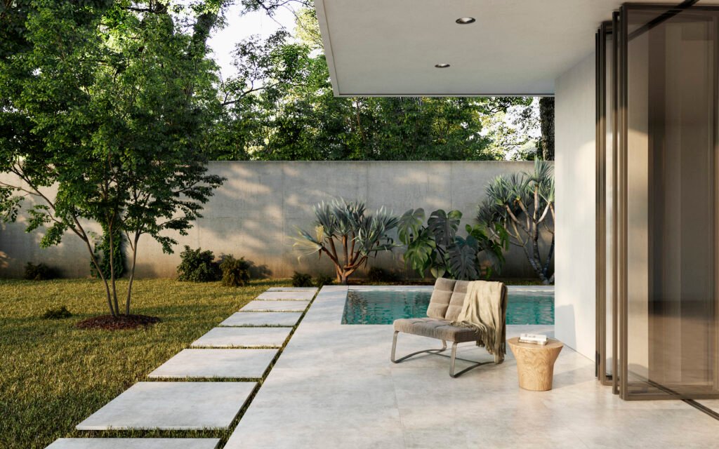 Sèrie Charme Porcelain | Porcellànic Satinat · 100x100 cm / 60x120 cm | Peronda — ambient 2