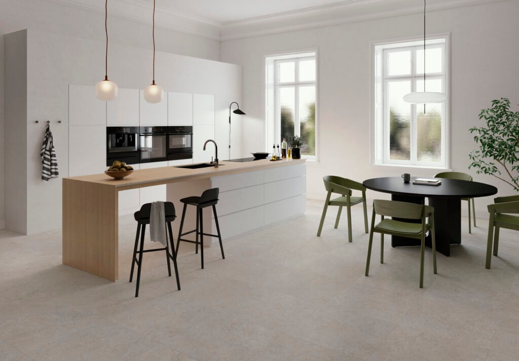 Sèrie Cluny Porcelain | Porcellànic Mat · 100x100 cm / 50x100 cm | Peronda — ambient 5