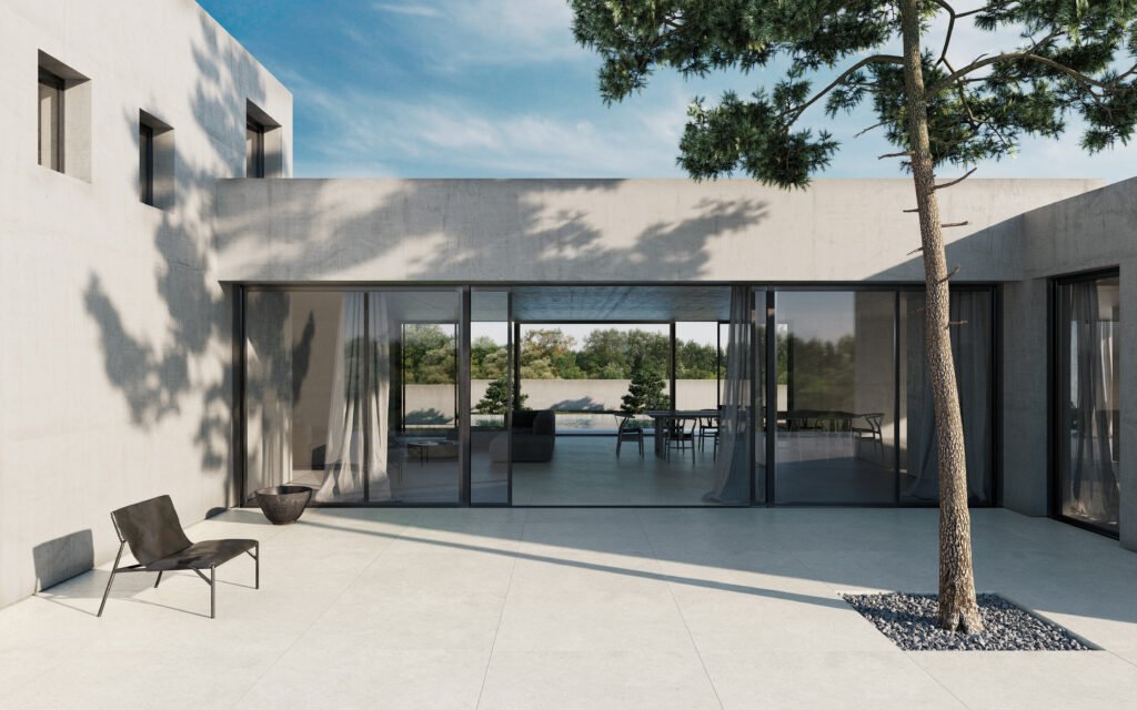 Sèrie Cluny Porcelain | Porcellànic Mat · 100x100 cm / 50x100 cm | Peronda — ambient 2