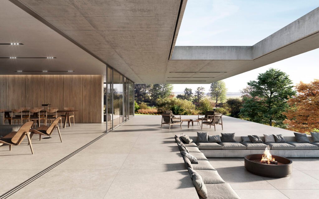 Sèrie Cluny Porcelain | Porcellànic Mat · 100x100 cm / 50x100 cm | Peronda — ambient 4