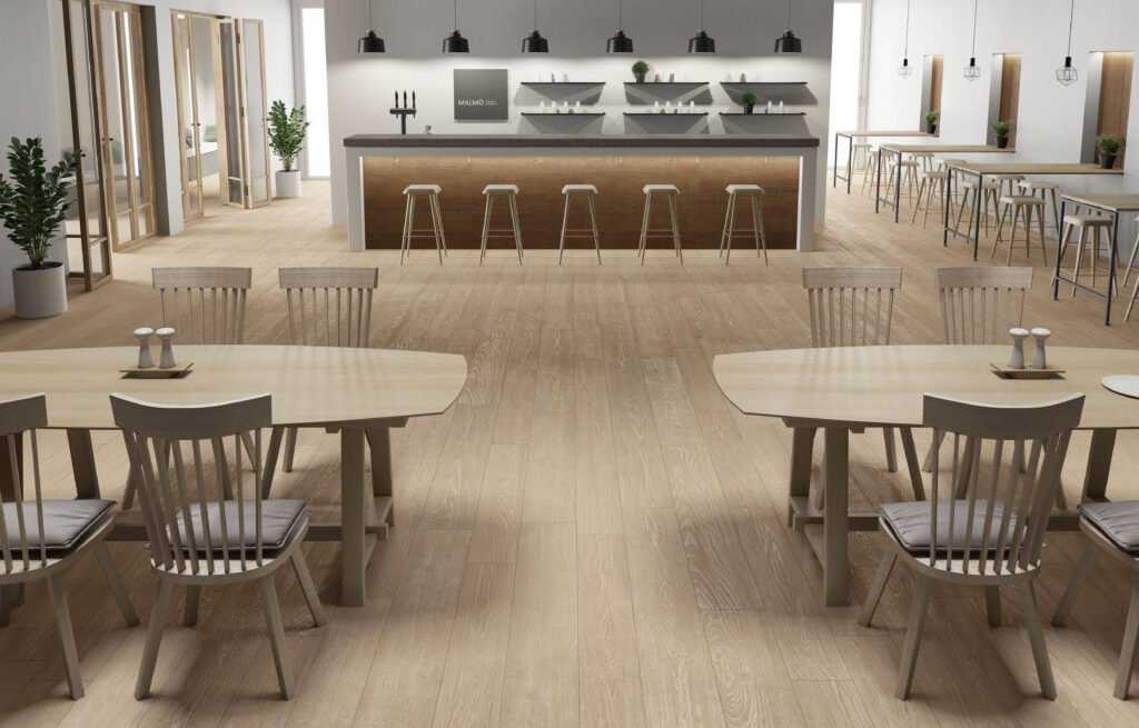 Sèrie Essence Porcelain | Porcellànic Mat · 19,5x121,5 cm / 19,5x121 cm | Peronda — ambient 5