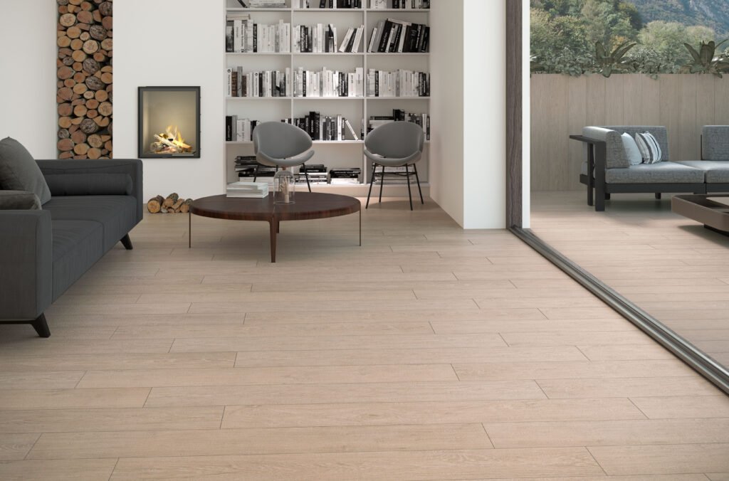 Sèrie Essence Porcelain | Porcellànic Mat · 19,5x121,5 cm / 19,5x121 cm | Peronda — ambient 6