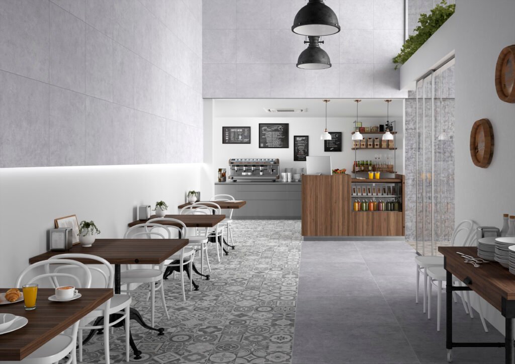 Sèrie Ground Porcelain | Porcellànic Lapat (Lappato) · 60x60 cm / 30x30 cm | Peronda — ambient 2