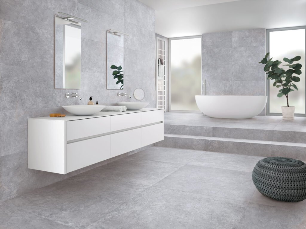 Sèrie Ground Porcelain | Porcellànic Lapat (Lappato) · 60x60 cm / 30x30 cm | Peronda — ambient 5