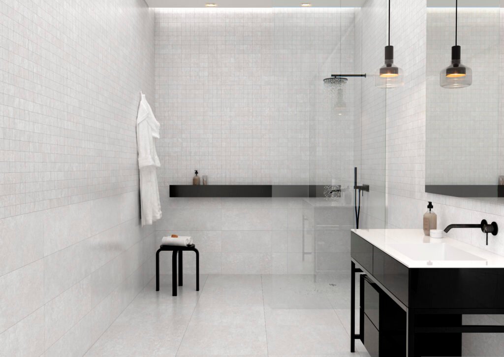 Sèrie Grunge Porcelain | Porcellànic Antilliscant (Grip / C3) · 30x30 cm / 60x120 cm | Peronda — ambient 16