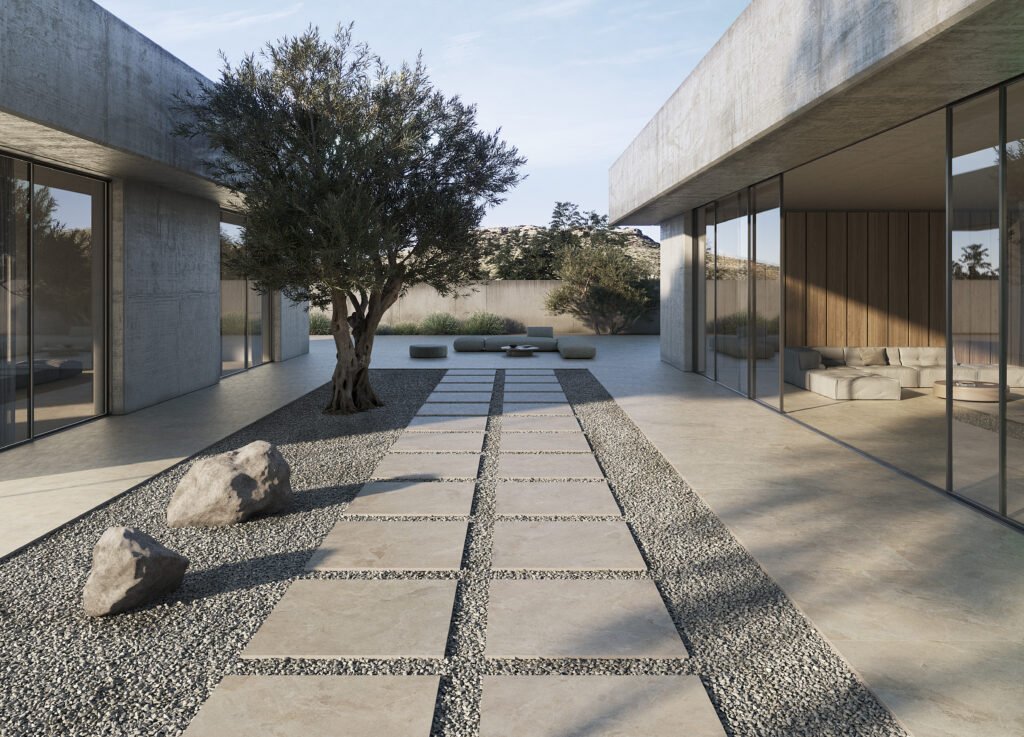Sèrie Haven Porcelain | Porcellànic Relleu / 3D · 100x100 cm / 120x120 cm | Peronda — ambient 11