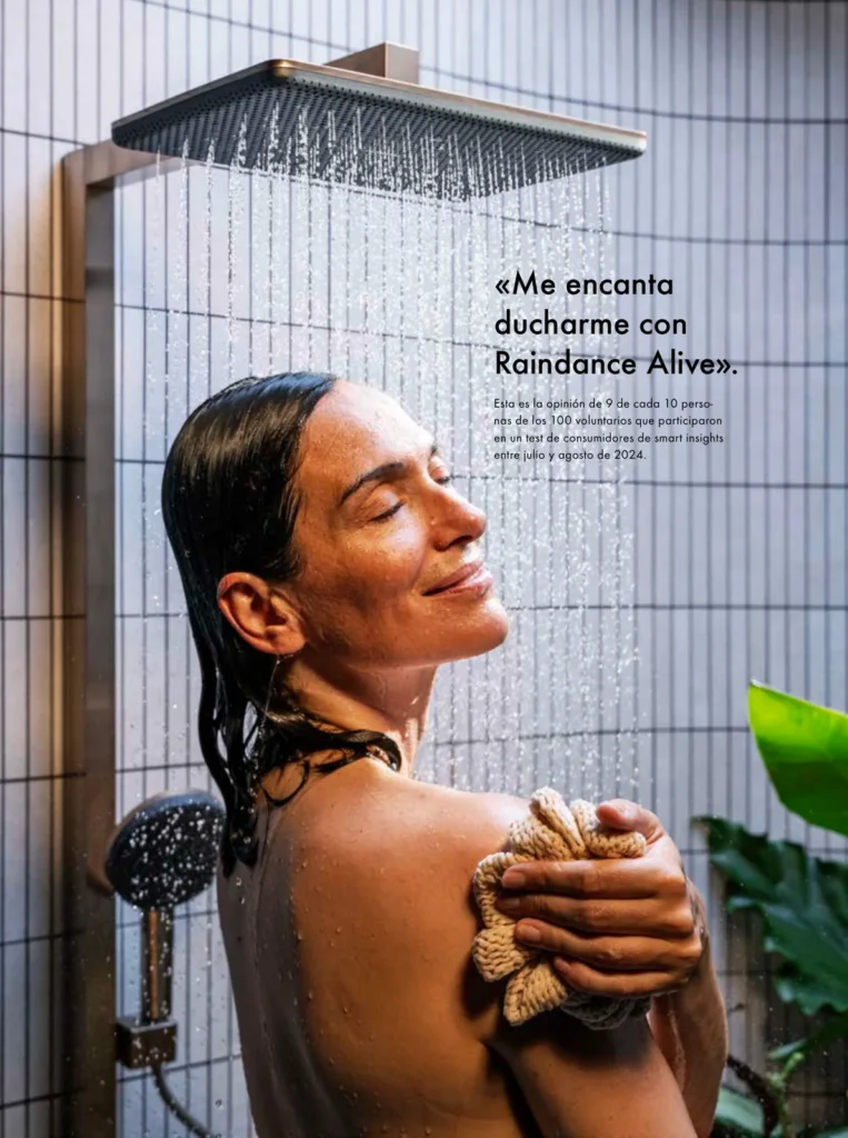 Bany amb col·lecció Raindance Alive de hansgrohe — ambient oficial 2