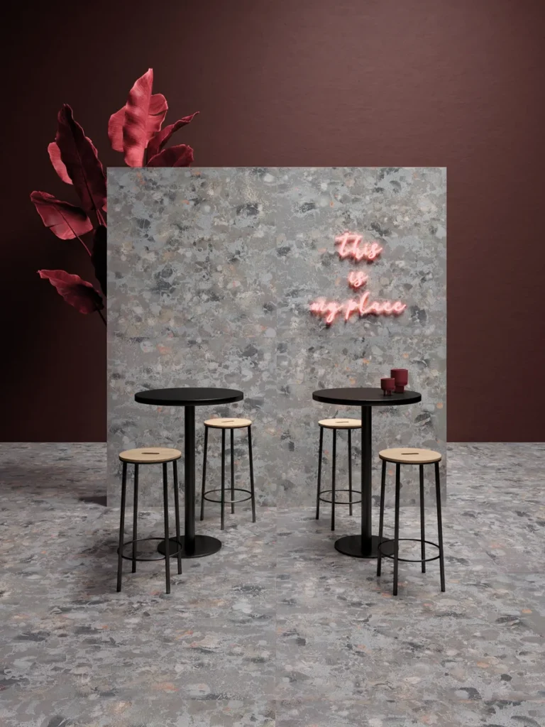 Ambient · Sèrie Attitude | Efecte Pedra · 60×120 i 120×120 cm | Leonardo · 7