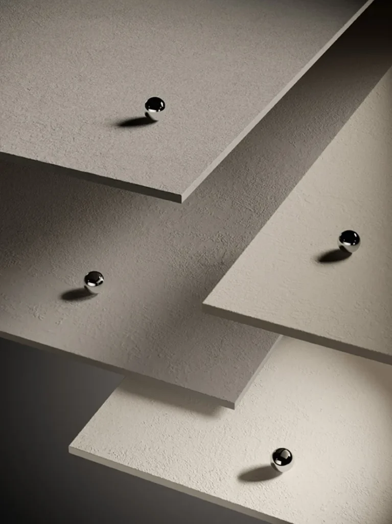 Ambient · Sèrie Crush | Efecte Ciment · 60×120 i 120×120 cm | Leonardo · 1