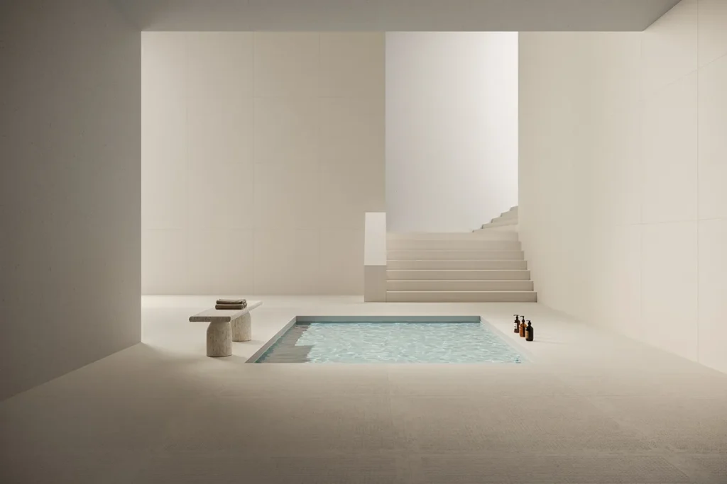 Ambient · Sèrie Crush | Efecte Ciment · 60×120 i 120×120 cm | Leonardo · 2