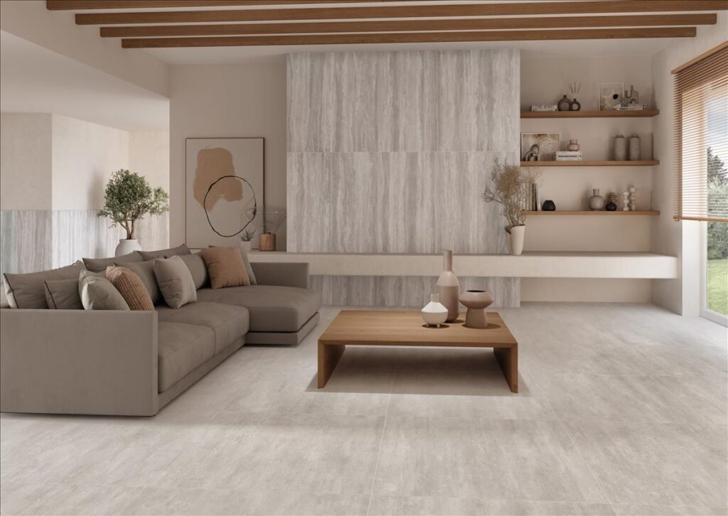 Sèrie Levent i Lienz | Els Geants Del Formigó Sedós Pur Clàssic Neutral Asèptic Sense Vetejats Obscurs d'Aspecte Trencat Nòrdic (100x100 Llis Mat) | STN Cerámica