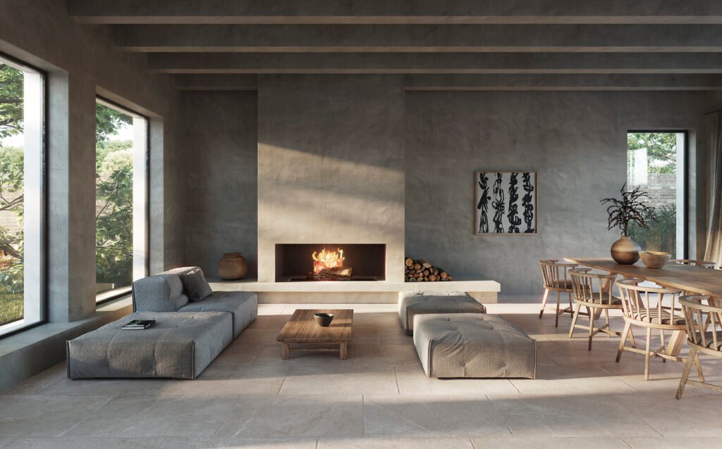 Sèrie Lucca Flagstone Porcelain | Porcellànic Relleu / 3D · 60x90 cm | Peronda — ambient 1
