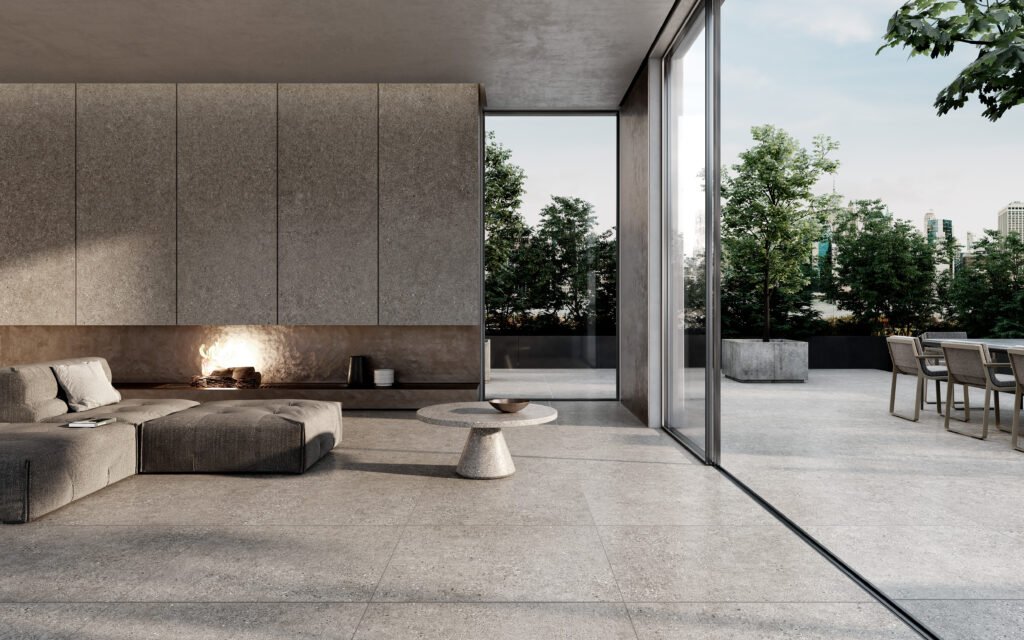 Sèrie Manhattan Porcelain | Porcellànic Relleu / 3D · 100x100 cm / 60x120 cm | Peronda — ambient 2