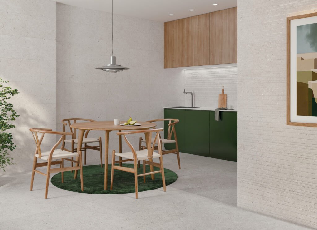 Sèrie Manhattan Porcelain | Porcellànic Relleu / 3D · 100x100 cm / 60x120 cm | Peronda — ambient 1