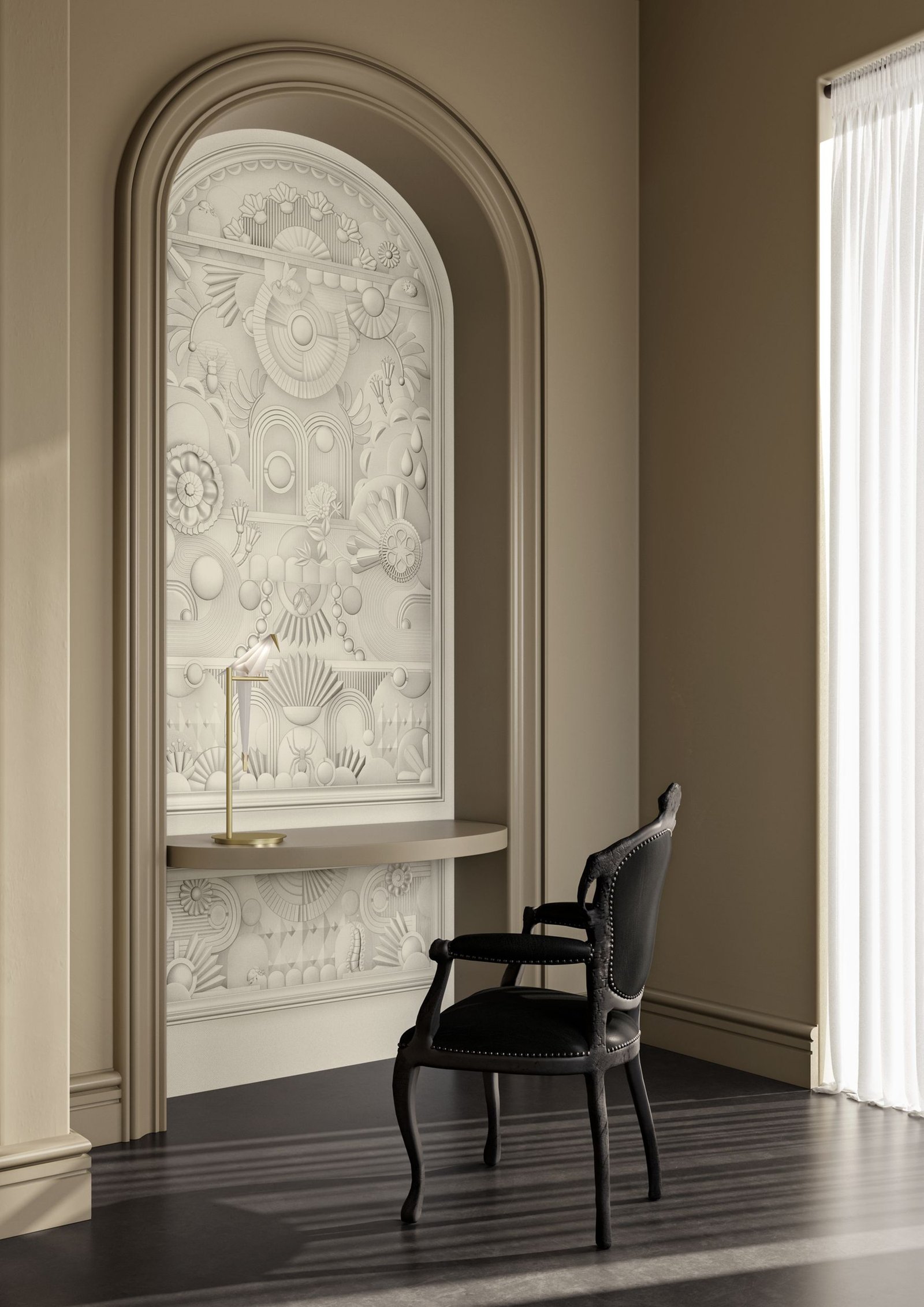 Revestiment Mural Moooi Wallcovering Green House Greenhouse Gathering Arch