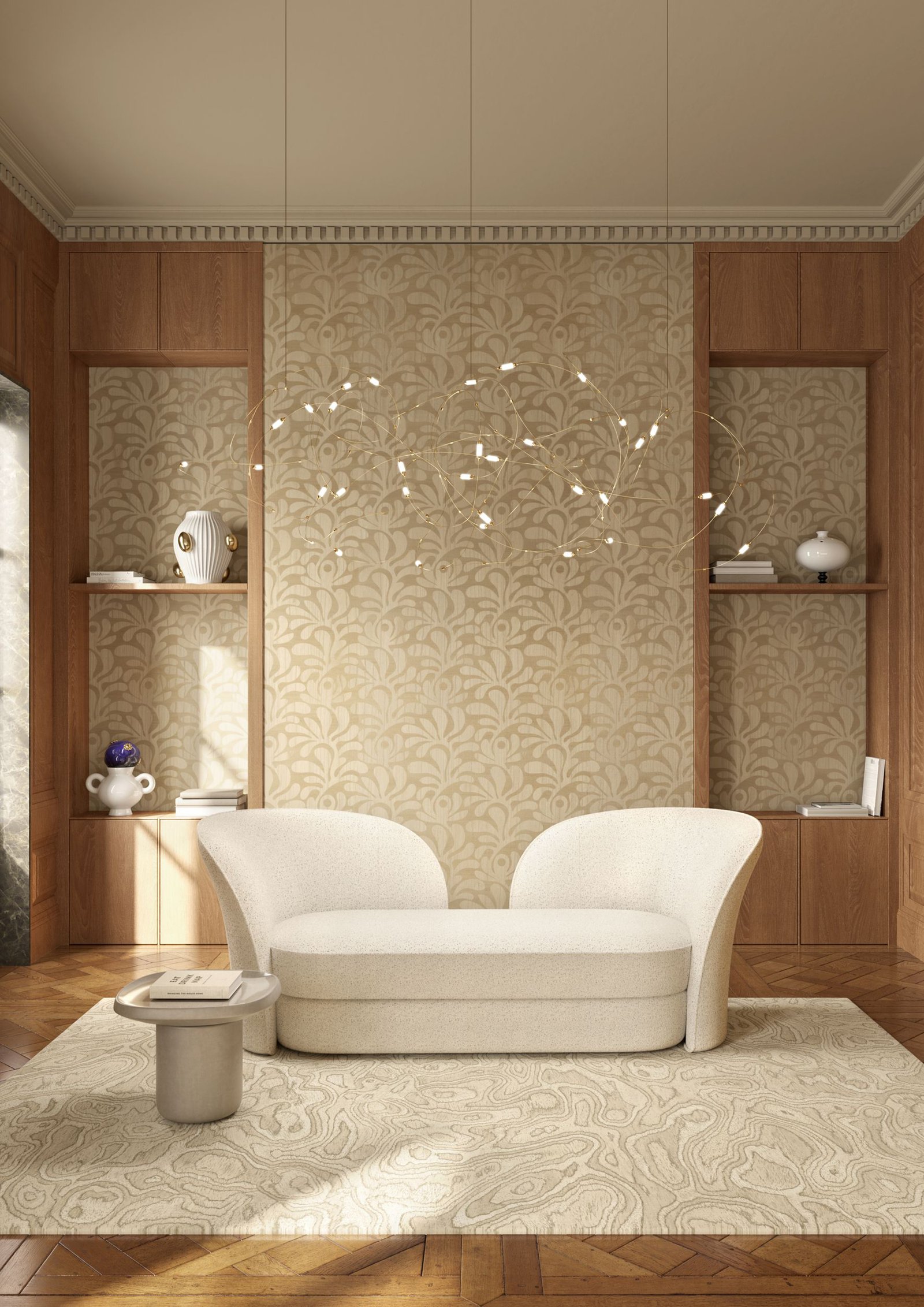 Revestiment Mural Moooi Wallcovering Green House Woodblock Beetle Fern