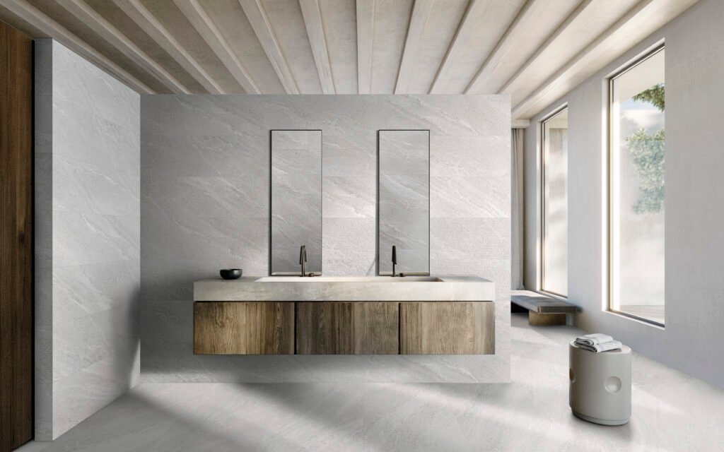 Sèrie Alchemy Wall | Pasta Blanca Mat · 33,3x100 cm | Peronda — ambient 1