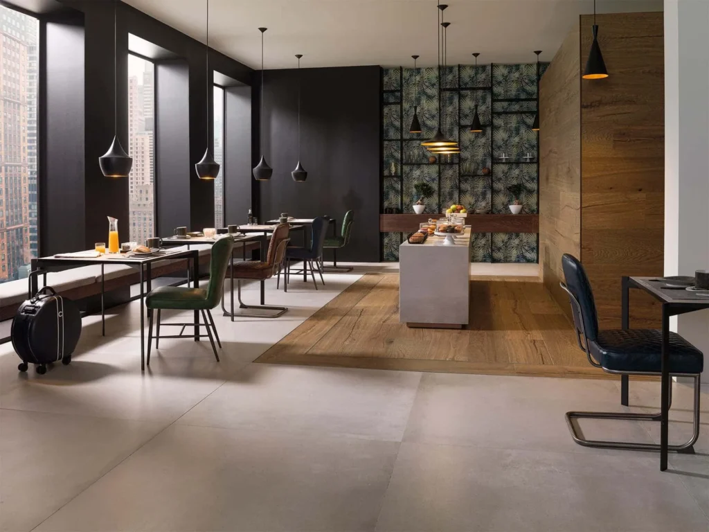 Ambient · Sèrie Delaware | Efecte Fusta · 29,4×180, 19,3×180, 29,4×120 i 19,3×120 | Porcelanosa · 3