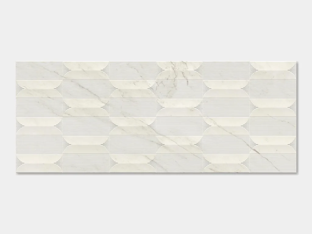 Textura · Deco Glem White 59,6×150 · Porcelanosa