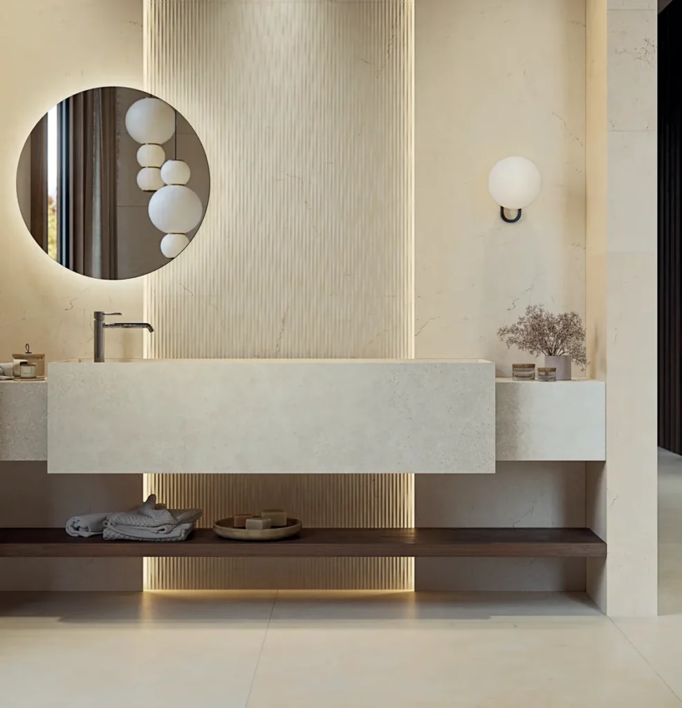 Sèrie Mármol Crema | Marbre · 45x120 cm, 80x80 cm, 120x120 cm | Porcelanosa