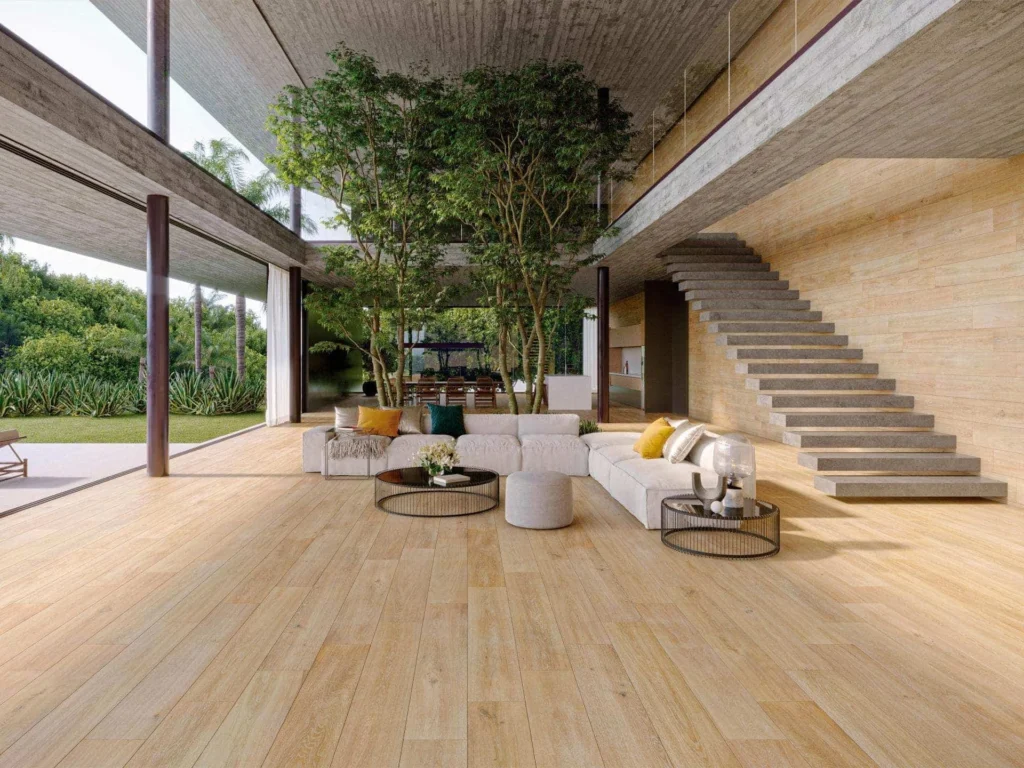 Ambient · Sèrie Tanzania | Efecte Fusta · 23×150, 22×90, 45×120 i 59,6×120 | Porcelanosa · 3