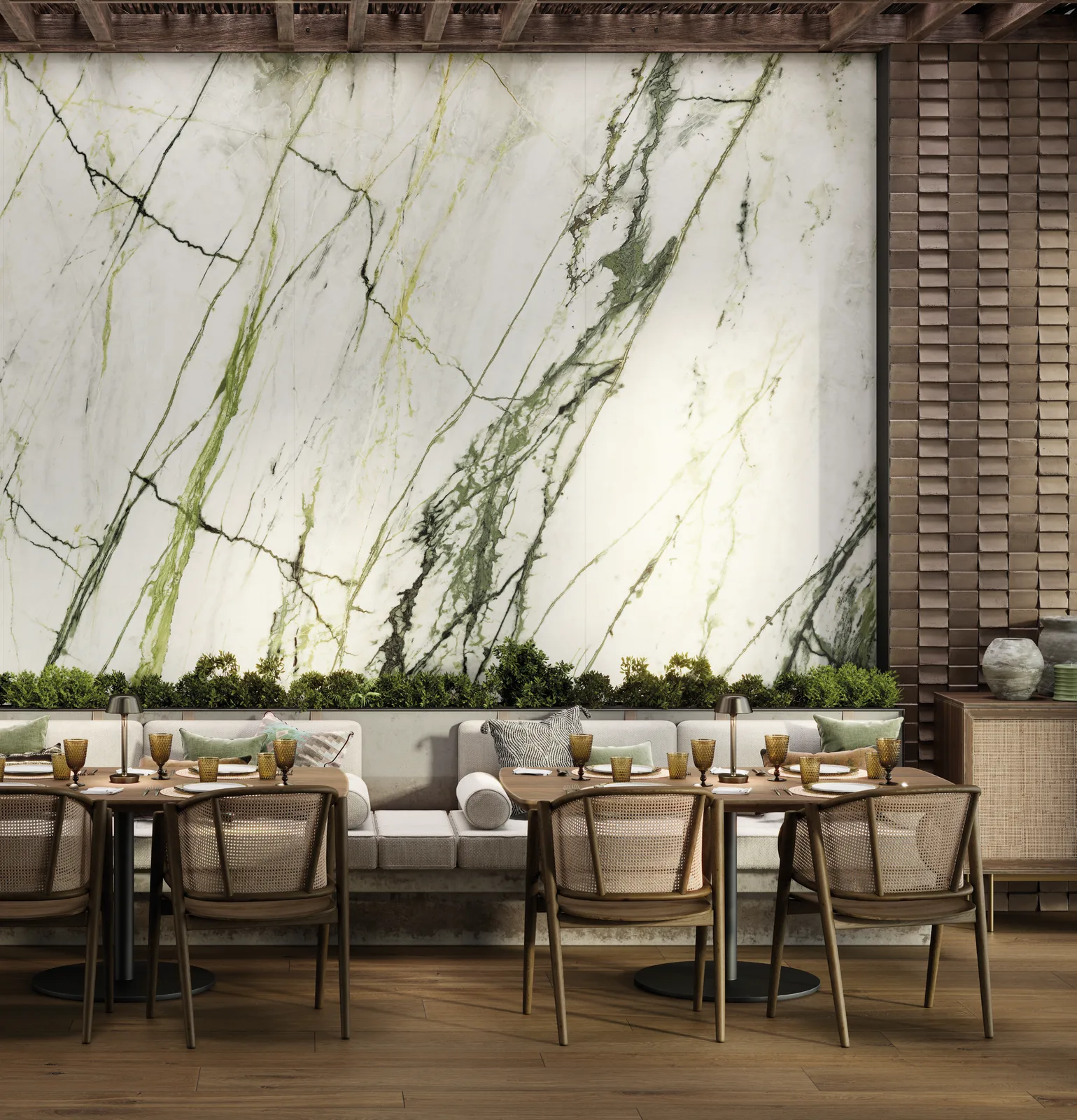 Ambient · Sèrie Xlight Calacatta Green · Porcelanosa · 1