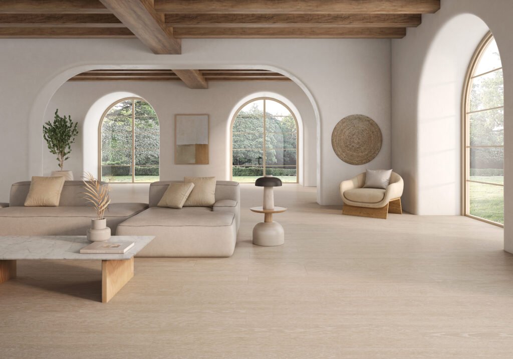 Col·lecció Prestige | Fusta Porcellànica Càlida i Natural — ambient 1