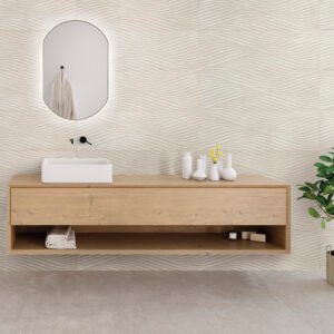 Sèrie Salines Wall | Pasta Blanca Mat · 30x30 cm / 33,3x100 cm | Peronda
