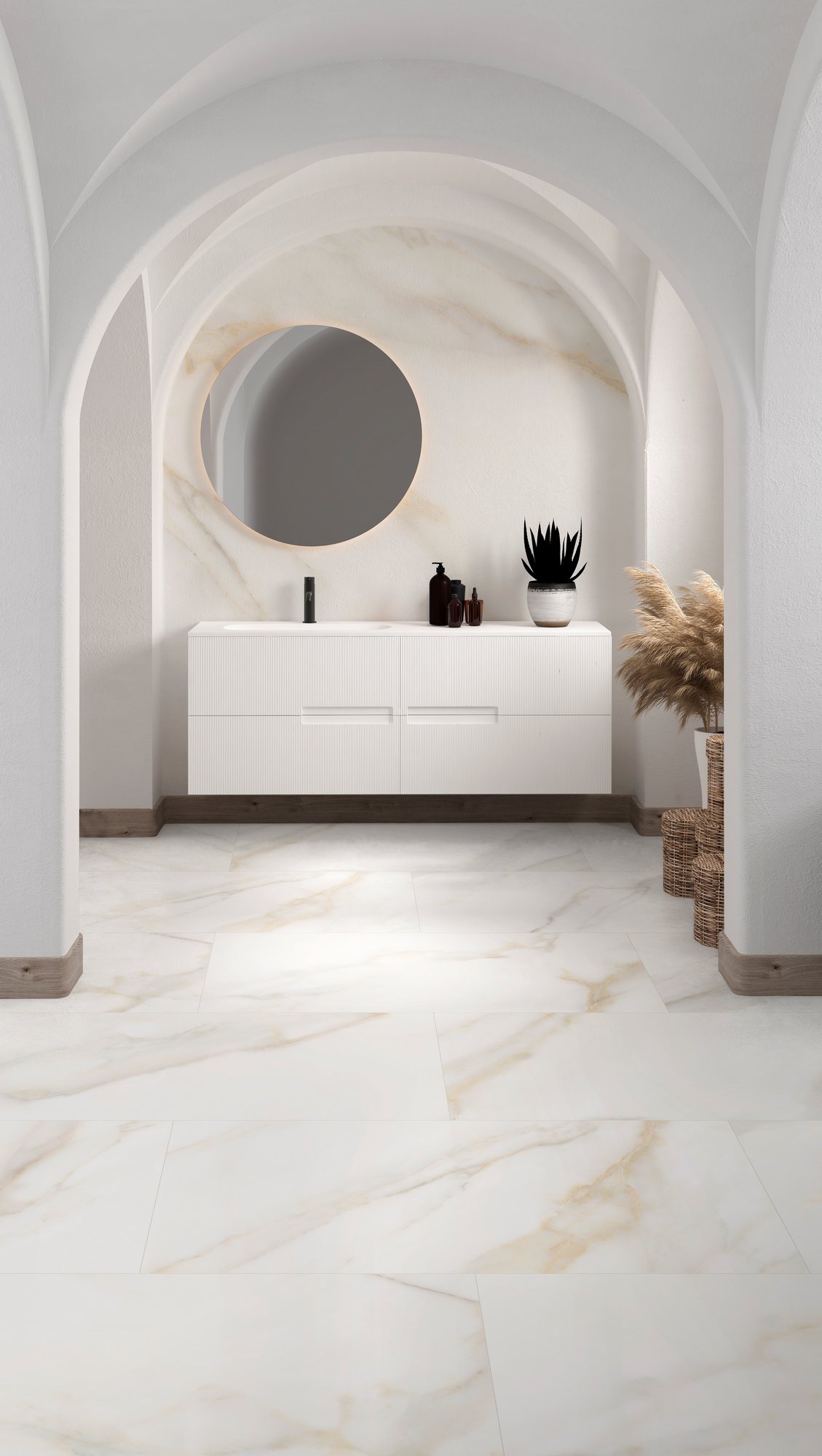 Sèrie San Carlo | Pasta blanca Brillant · 120x120 cm / 60x120 cm / 30x90 cm | Mykonos