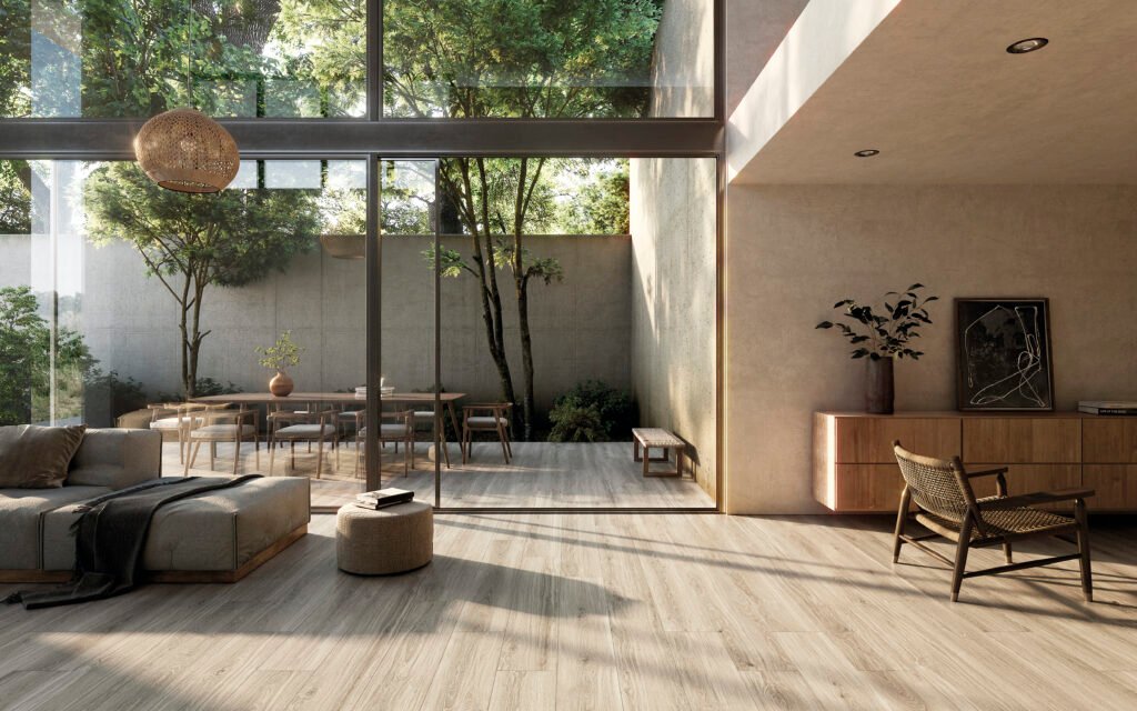 Sèrie Taos Porcelain | Porcellànic Mat · 24x151 cm | Peronda — ambient 3