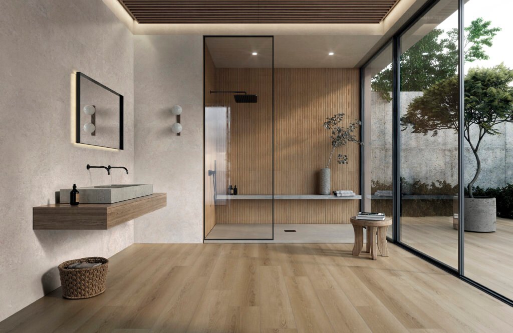 Sèrie Kaizen Porcelain | Porcellànic Antilliscant (Grip / C3) · 24x151 cm / 8,7x36,5 cm | Peronda — ambient 3