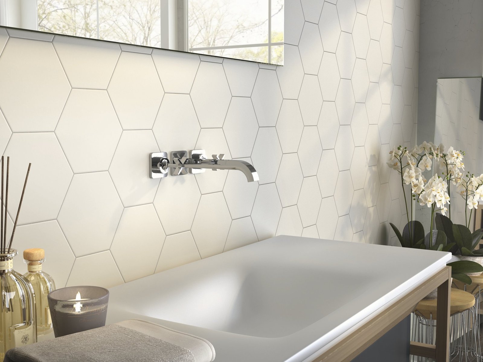 Sèrie Home | Paper Pintat Geométric a Parets Hexagonals | APE Group