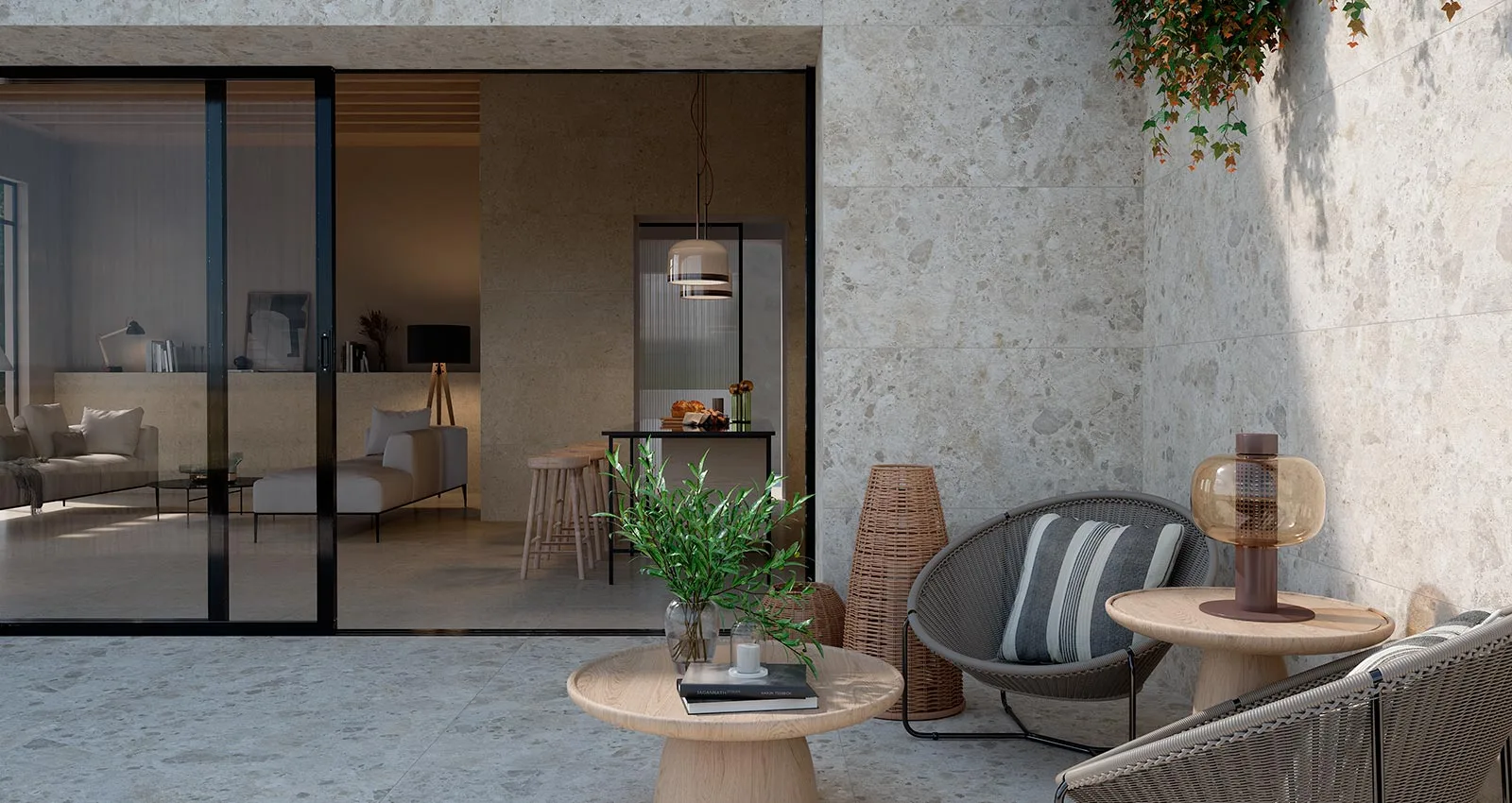 Interior amb revestiment Marazzi Caracter