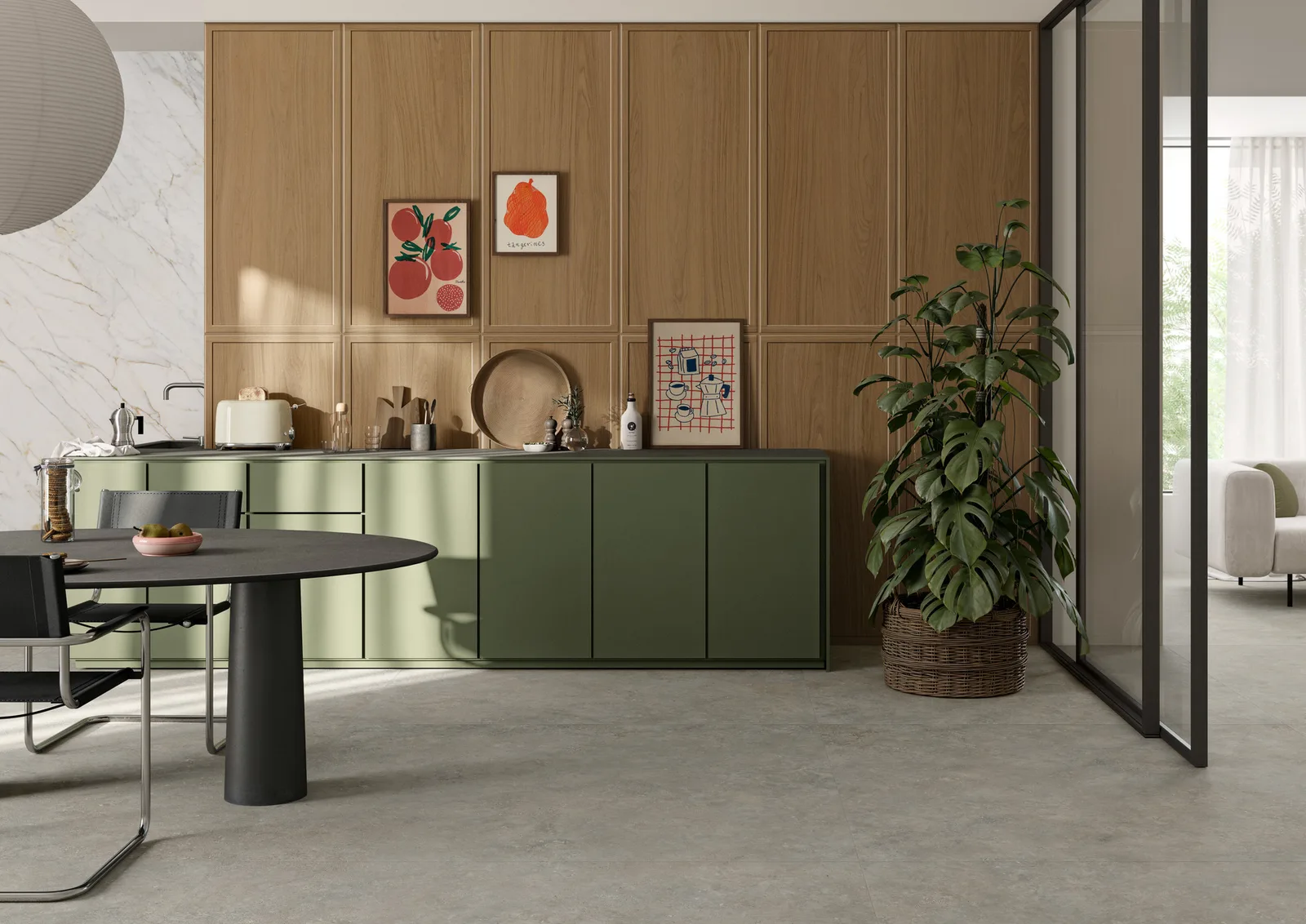 Paviment porcellànic Marazzi Crea en obra residencial