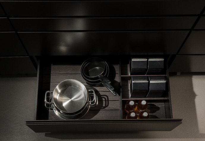 Interiors de gaveter de fusta - Cucine Oggi