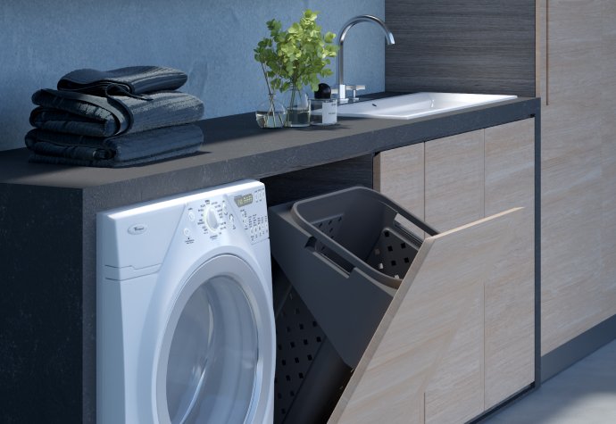 Zona de rentat i armari de neteja - Cucine Oggi